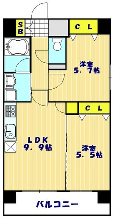 プライムスクエア2の物件間取画像